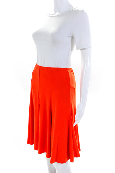 Joseph Ribkoff Women's Low Rise Stretchy Skater Midi Skirt Orange Size 8