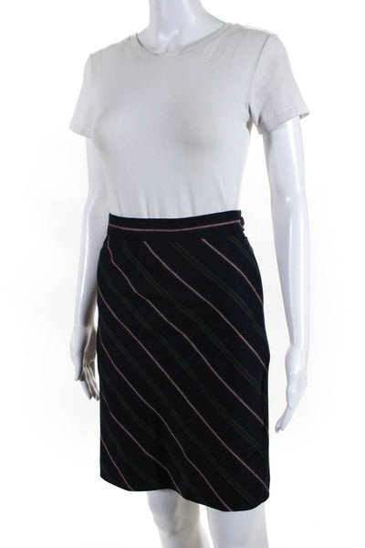 Brooks Brother Women's Midrise Zip Lined Pencil Skirt Striped Size 2