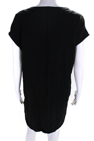 Splendid Womens Sleeveless V Neck Dress Black Cotton Size Extra Small