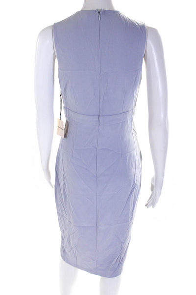Superdown Women's Sleeveless V Neck High Slit Midi Dress Blue Size S