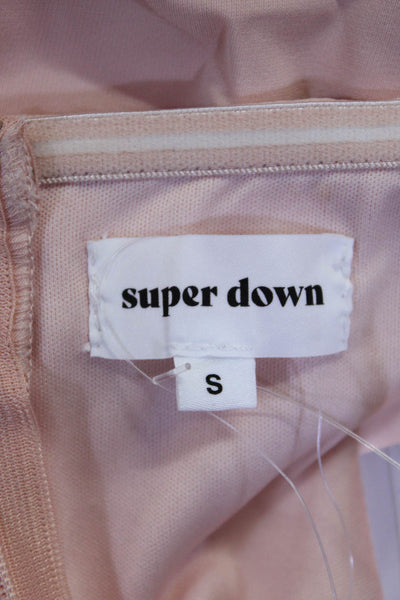 Superdown Women's Spaghetti Strap Mini Dress Pink Size S