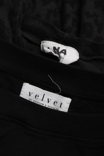 Velvet by Graham & Spencer LNA Womens Tops Black Size Extra Small Small Lot 2