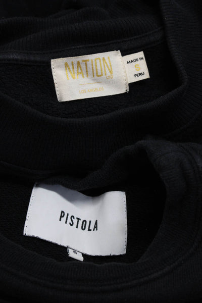 Nation LTD Pistola Womens Sweatshirts Black Size Small Lot 2