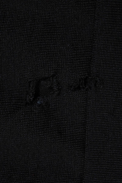 Salvatore Ferragamo Womens Wool Boat Neck Half Sleeve Knit Top Dark Brown Size L