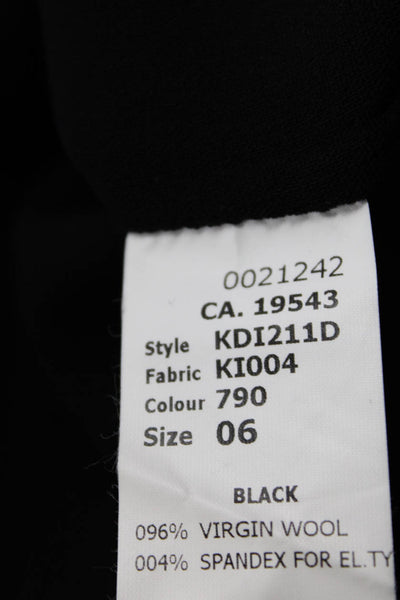 Michael Kors Women's High Rise Zip Up Wide Leg Dress Pant's Black Size 6