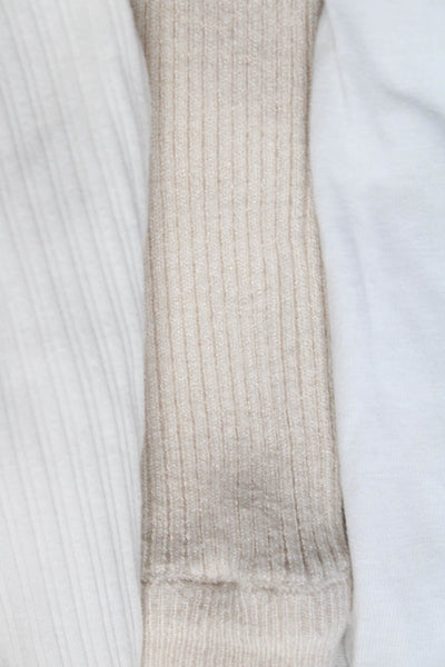 Zara Girls Casual Pants T-Shirt Polo Shirt White Beige Size 8 Lot 3