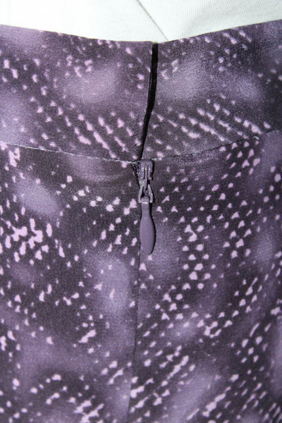 Spenser Jeremy Women's Elastic Side A-Lined Midi Skirt Purple Size 8