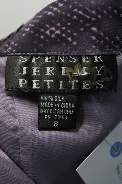 Spenser Jeremy Women's Elastic Side A-Lined Midi Skirt Purple Size 8