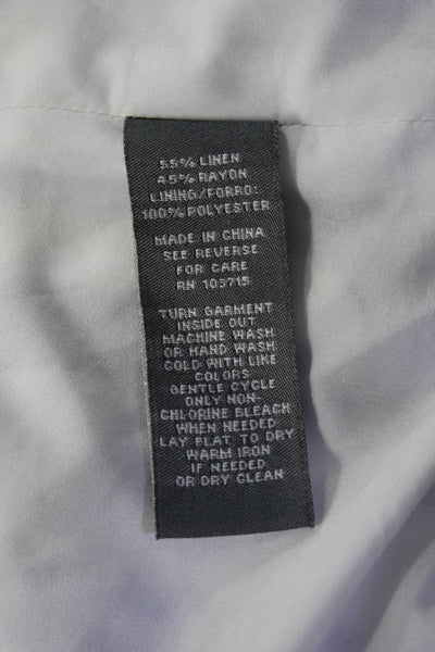 Sharagano Women's Sleeveless Square Neck Stripped Midi Tank Dress White Size 8