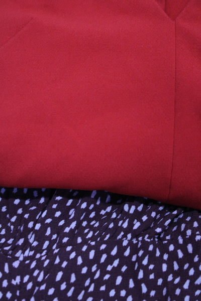 Zara Zara Basic Womens Spotted Long Sleeved Dresses Burgundy Red Size XS S Lot 2