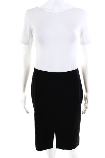 Dolce & Gabbana Women's Wool Blend Front Slit Pencil Skirt Black Size IT.40