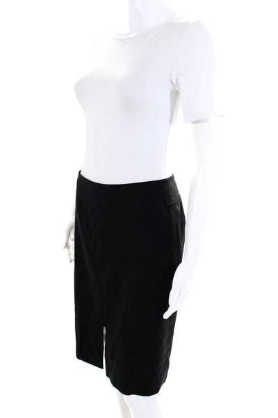 Dolce & Gabbana Women's Wool Blend Front Slit Pencil Skirt Black Size IT.40