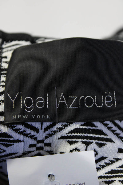 Yigal Azorouel Women's Scoop Neck Sleeveless Fit Flare Midi Dress Black Shite XS
