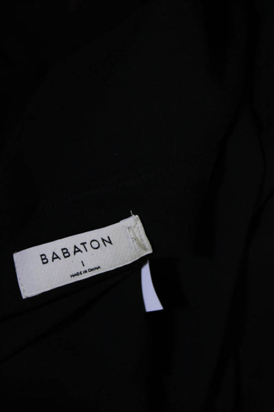 Babaton Womens Boat Neck Long Sleeve Above Knee Drop Waist Dress Black Size S