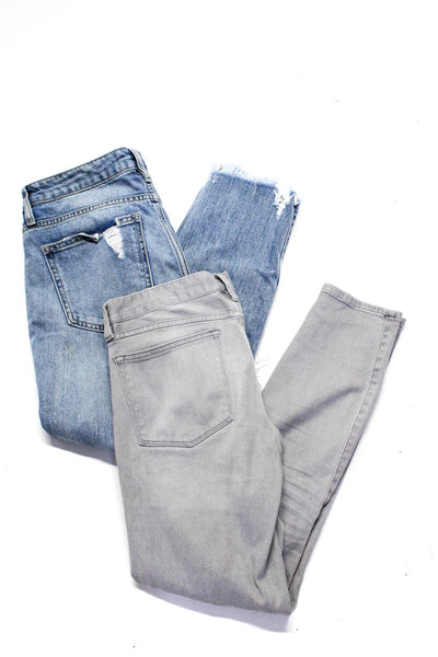 J Crew Women's Midrise Five Pockets Skinny Denim Pant Gray Blue Size 26 Lot 2