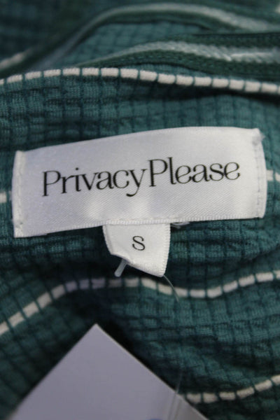 Privacy Please Womens Striped Cross Strap Body Con Dress Blue Size Small