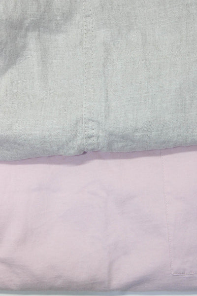 J Crew Womens Linen Tank Top Tee Shirt Dress Beige Pink Size Small Lot 2