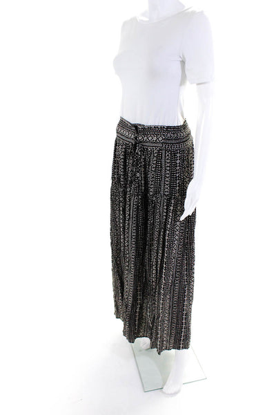 Promesa Women's High Rise Ruched Abstract Maxi Skirt Black Size M Lot 2