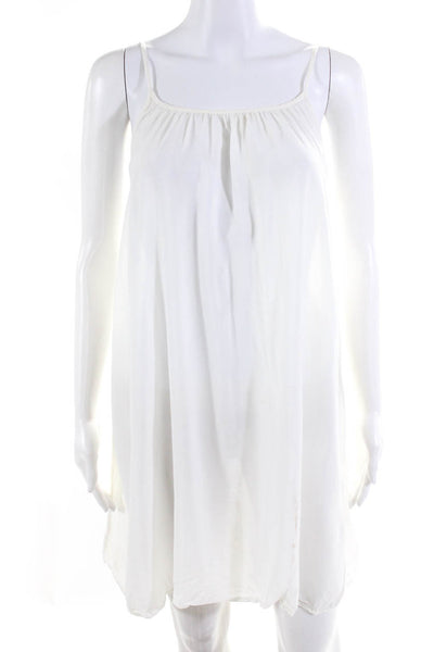 Lacausa Women's Scoop Neck Spaghetti Straps Shift Mini Dress White Size XS
