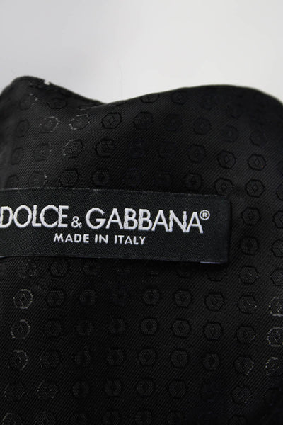 Dolce & Gabbana Womens Polka Dot Sleeveless Dress Black White Wool Size EUR 40