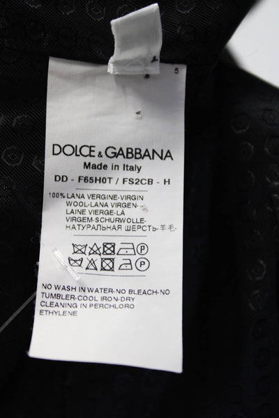 Dolce & Gabbana Womens Polka Dot Sleeveless Dress Black White Wool Size EUR 40