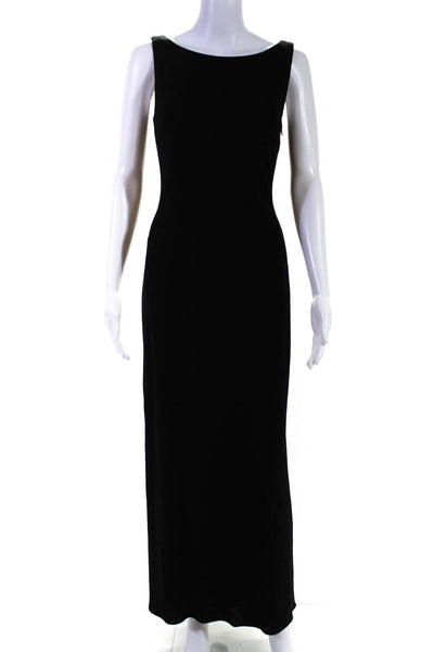 David Meister Womens Jeweled Detail Sleeveless Evening Gown Black Size 2