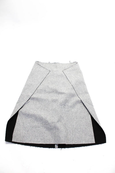 Cos Womens 3/4 Sleeve Printed Shirt Knit Skirt Green Gray Size 6 8 Lot 2