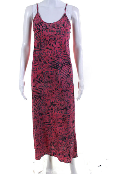 Gryphon New York Womens Silk Printed Slip Dress Pink Size Extra Small
