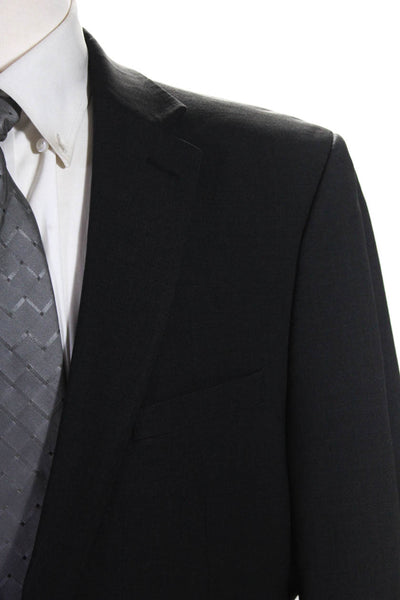 Calvin Klein Men's Wool Blend Two Button Single Breasted Blazer Gray Size 46L