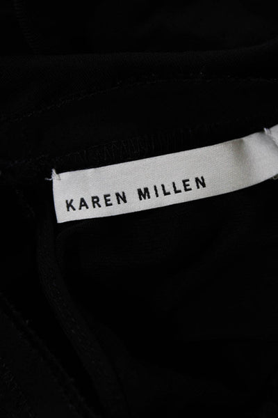 Karen Millen Women's Long Sleeve Lace Transparent Blouse Black Size 6
