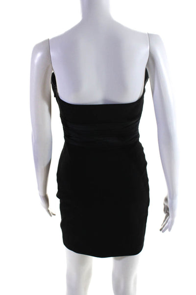 Likely Womens Ruffled Bodice Empire Waist Strapless Mini Dress Black Size 0