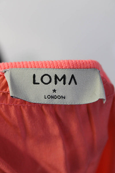 Loma London Womens Crew Neck Long Sleeve Sweater Pink Wool Size Extra Small