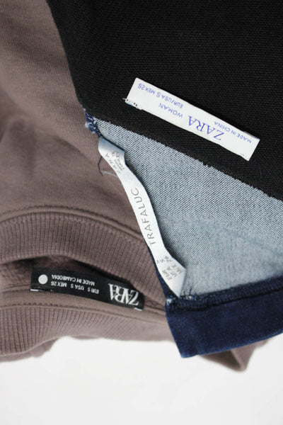 Zara Trafaluc Zara Woman Zara Womens Tops Shirts Blue Black Brown Size S Lot 3
