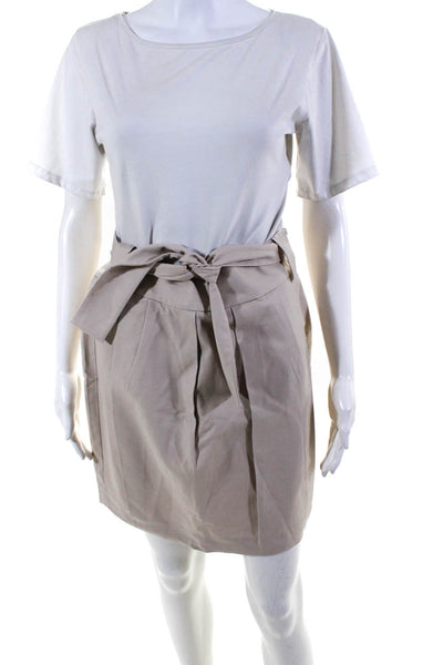 Michael Michael Kors Bardot Womens A-Line Pencil Skirts Tan White Size 4 6 Lot 2