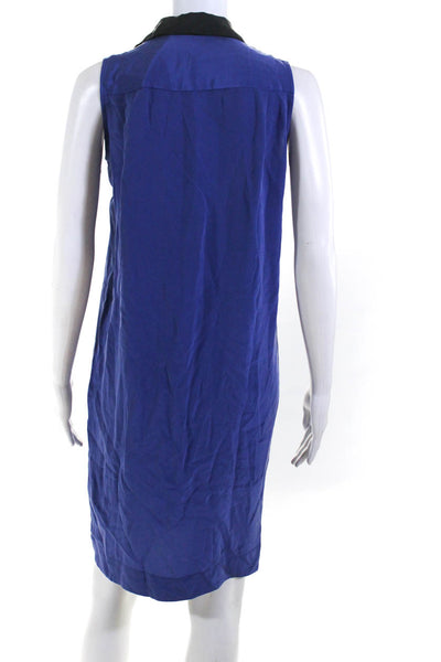 Gerard Darel Womens Collared Sleeveless Knee Length Henley Dress Purple Size 36