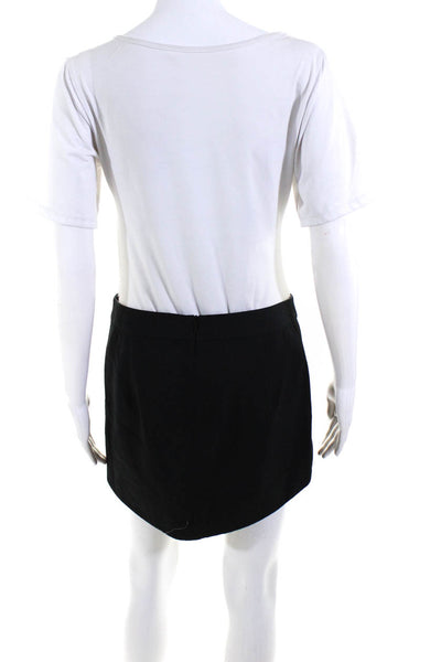 Mason Women's Cut Out Zip Closure Pencil Mini Skirt Black Size 6
