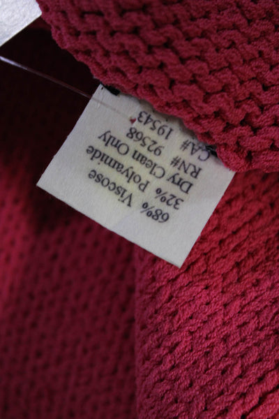 Kors Michael Kors Women's V-Neck Sleeveless Knit Sweater Blouse Pink Size M
