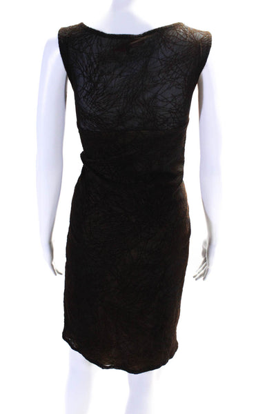 Cynthia Cynthia Steffe Women's Scoop Neck Sleeveless Lined Midi Dress Brown 10
