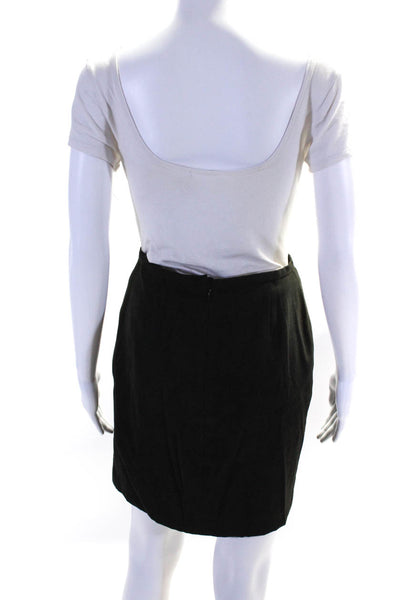 Cynthia Cynthia Steffe Women's Zip Lined Pleated Hem  Mini Skirt Brown  Size 4
