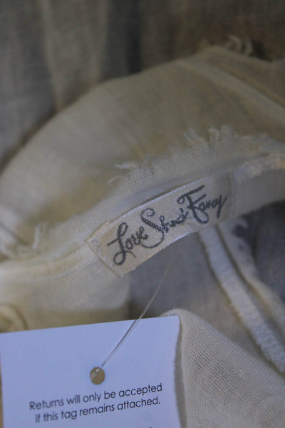 Love Shack Fancy Women's Cotton Racerback Tiered Lace Trim Skirt White Size 1
