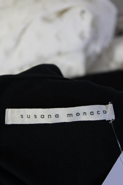 Susana Monaco Womens Square Neck Sleeveless Empire Waist Mini Dress Blue Size M