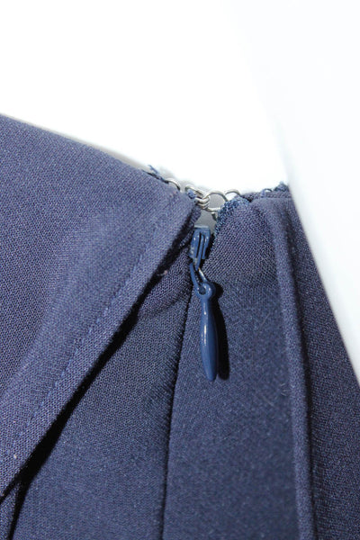 Likely Womens Strapless Zip Up Driggs Sheath Midi Dress Navy Blue Size 8