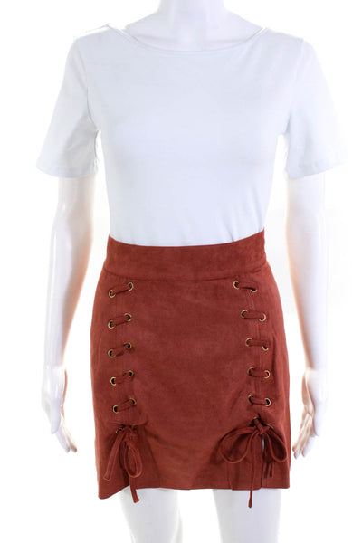 J. Mclaughlin Some Days Lovin Womens Wool Suede Skirt Brown Size 8/L Lot 2
