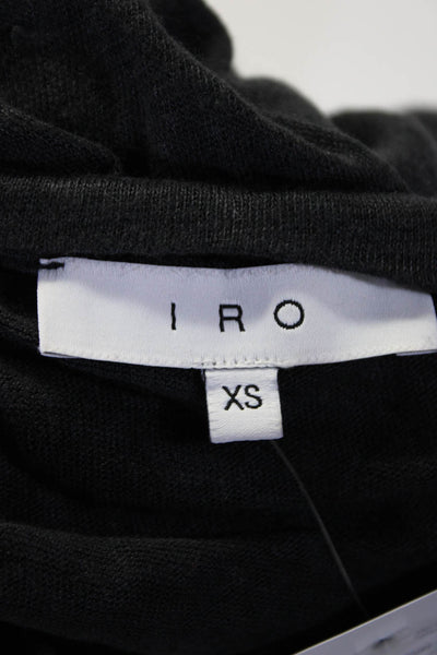 IRO Women's Linen Sleeveless Lace Up Tank Top Blouse Black Size XS