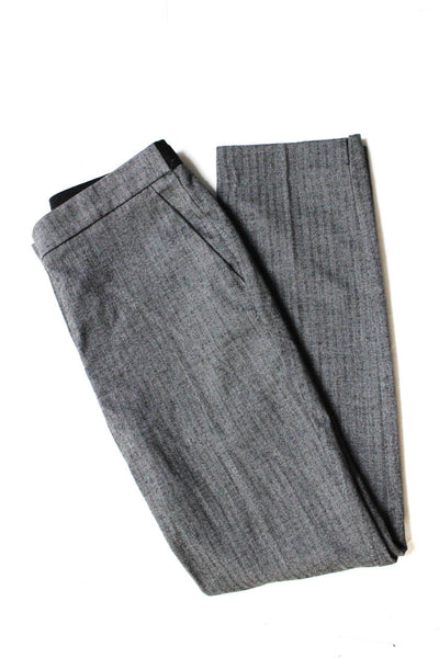 J Crew Zara Womens Pleated Front Slim Straight Pants Gray Navy Size 4 S Lot 3