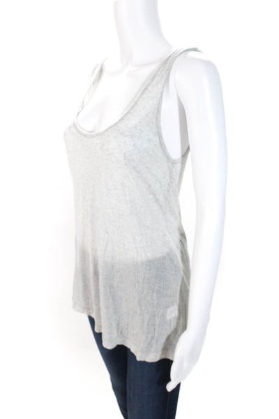 ALC Womens Jersey Knit Scoop Neck Sleeveless Tank Top Gray Size XS