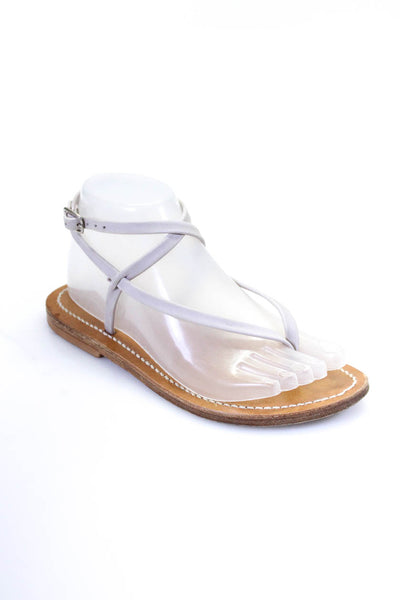 Kjaques St. Tropez Womens Leather Delta Slingback Sandals Beige Size 36 6