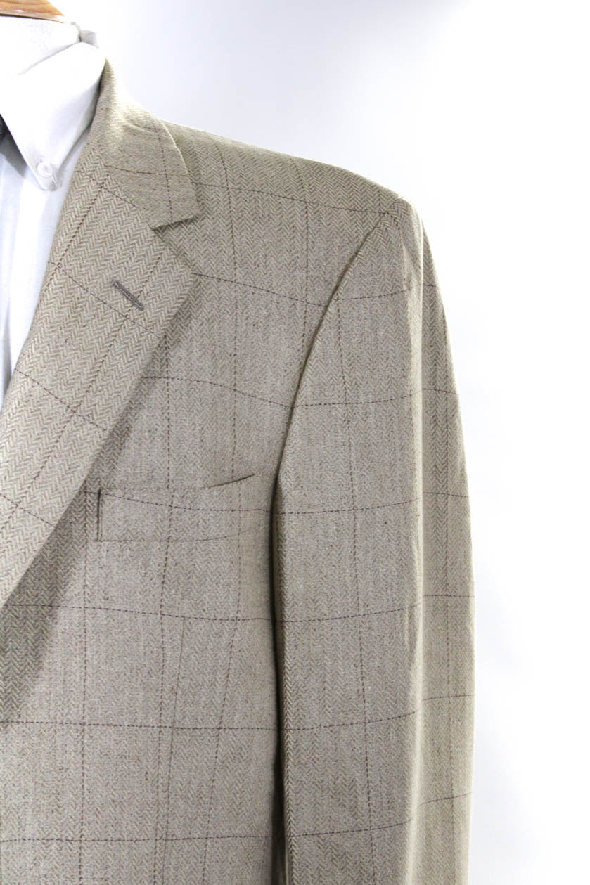 Southwick Men's Cotton Long Sleeve Two Button Mid-Length Blazer