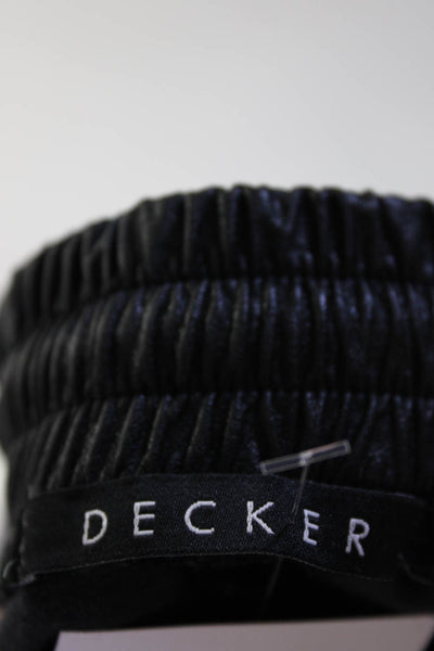 Decker Women's Elastic Waist Drawstring Pockets Jogger Pant Black Size S