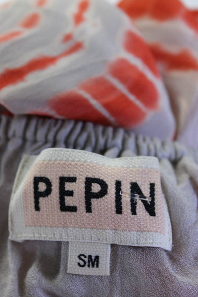 Pepin Women's Elastic Drawstring Waist Pockets Midi Skirt Tie Dye Size S